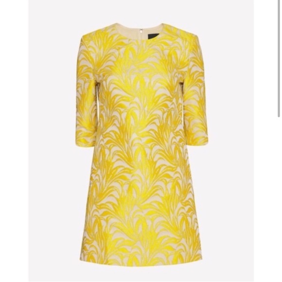 INTERMIX Dresses & Skirts - INTERMIX Yellow Clarke Jacquard Shift Dress